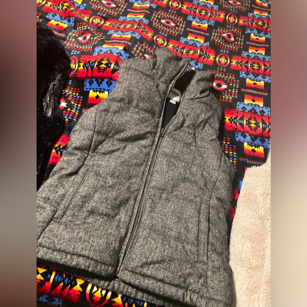 Gray Quilted Old Navy Vest
